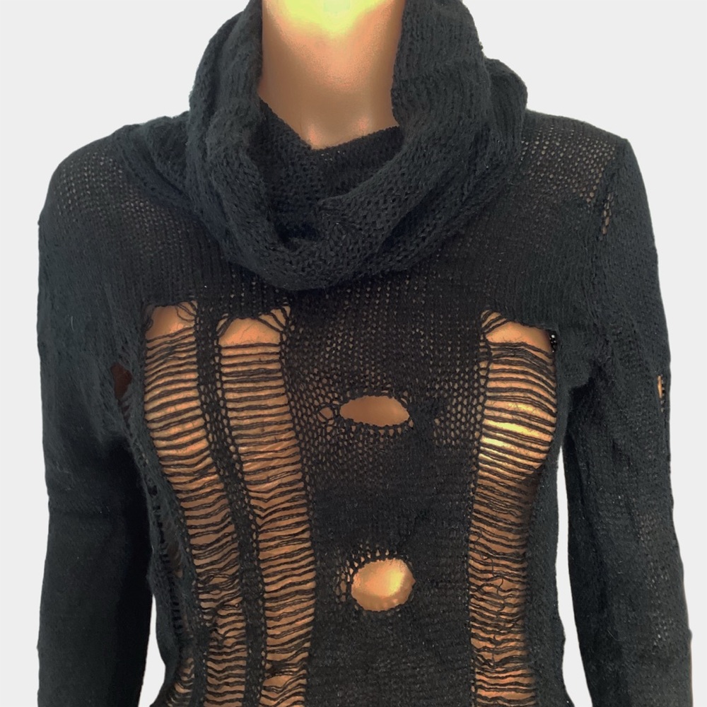 NWT Punk Rave Distressed Sweater - Picture 3 of 8